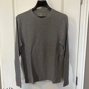 Jos. A. Bank Grey Long Sleeve Waffle Knit Shirt